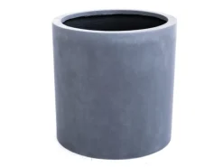 Elegant Einrichten Pflanzkübel Fiberglas Zylindrisch D40xH40cm Grau