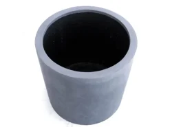Elegant Einrichten Pflanzkübel Fiberglas Zylindrisch D40xH40cm Grau