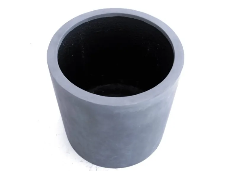 Elegant Einrichten Pflanzkübel Fiberglas Zylindrisch D40xH40cm Grau