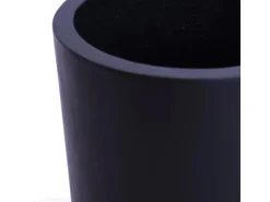Elegant Einrichten Pflanzkübel Fiberglas Zylindrisch D30xH30cm Schwarz-matt