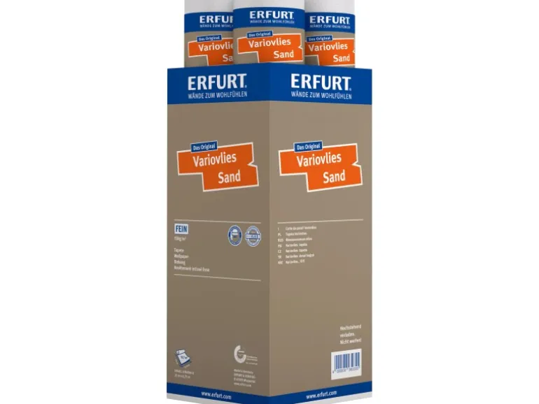 Erfurt Vliestapete Variovlies Sand 25 x 0,75 m FSC®