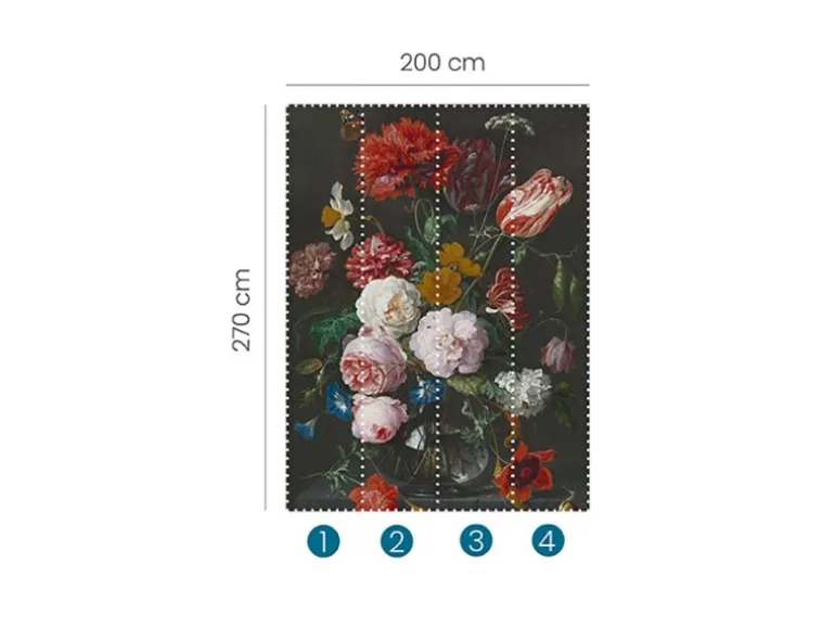 Erismann Digitaltapete Zooom Flowers In A Glass Vase 270 cm x 200 cm