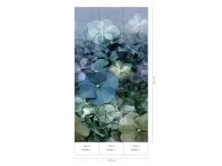Erismann Fototapete Hydrangea 150 cm x 280 cm Blau