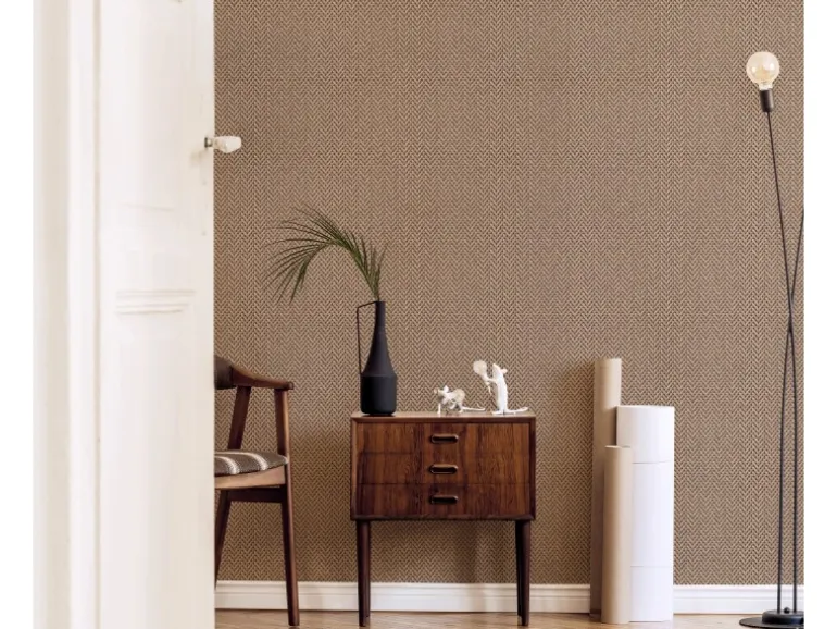 Erismann Vliestapete Code Nature Rattan-Optik Beige FSC®
