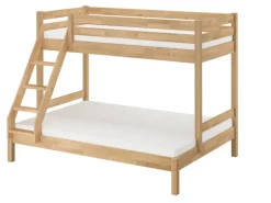 Erst-Holz Etagenbett Holzbett 3er-Bett Buche Massiv 90 + 140 x 200 cm Modell 14 ohne Zubehör
