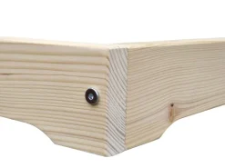 Erst-Holz Extra Flaches Einzelbett Futon Unbehandeltes Holz Loft 90 x 200 cm Fichte Rollrost inkl.
