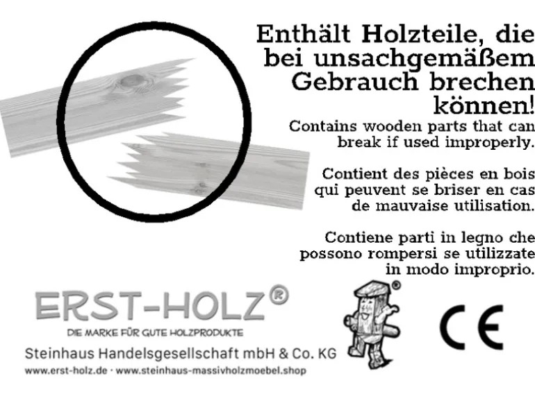 Erst-Holz Extra Niedriges Holzbett Futonbett 80 x 190 cm Kiefer Weiß Modell 47 Rollrost inkl.