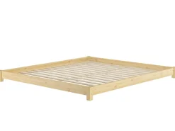 Erst-Holz Flaches Ehebett Bodenbett Doppelbett 180 x 200 Kiefer Modell 51 Rollrost inkl.