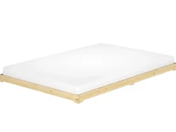 Erst-Holz Futonbett Massivholz Extra Niedrig Kiefer Massivholz 140 x 200 Rollrost inkl.