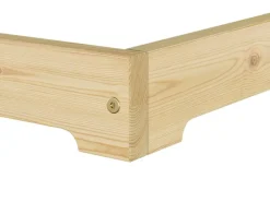 Erst-Holz Futonbett Massivholz Extra Niedrig Kiefer Massivholz 140 x 200 Rollrost inkl.