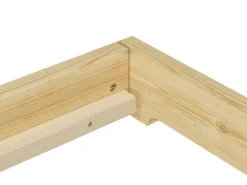 Erst-Holz Futonbett Massivholz Extra Niedrig Kiefer Massivholz 140 x 200 Modell 47 ohne Zubehör