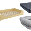 Erst-Holz Hundebett für Große Hunde 100 x 60 cm Kiefer Tierbett Rollrost inkl.