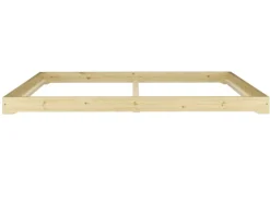 Erst-Holz Niedrigbett Futon Unbehandeltes Holz Loftbett 180 x 200 cm Fichte Tanne Modell 47 ohne Zubehör