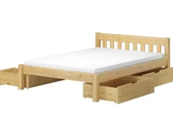 Erst-Holz Stabiles Ehebett Holzbett Gästebett 180 cm x 200 cm Kiefer Massiv Modell 38 ohne Zubehör