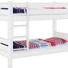 Erst-Holz Teilbares Etagenbett 100 x 200 Kiefer Weiß für Erwachsene Modell 16 ohne Zubehör