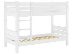 Erst-Holz Teilbares Etagenbett 100 x 200 Kiefer Weiß für Erwachsene Modell 16 ohne Zubehör