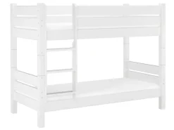 Erst-Holz Teilbares Etagenbett 100 x 200 Kiefer Weiß für Erwachsene Modell 16 ohne Zubehör