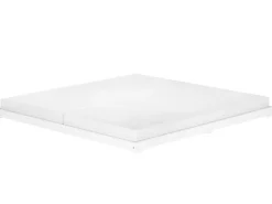 Erst-Holz Weißes Niederflurbett Futonbett Kieferholzbett 180 x 200 Modell 47 ohne Zubehör