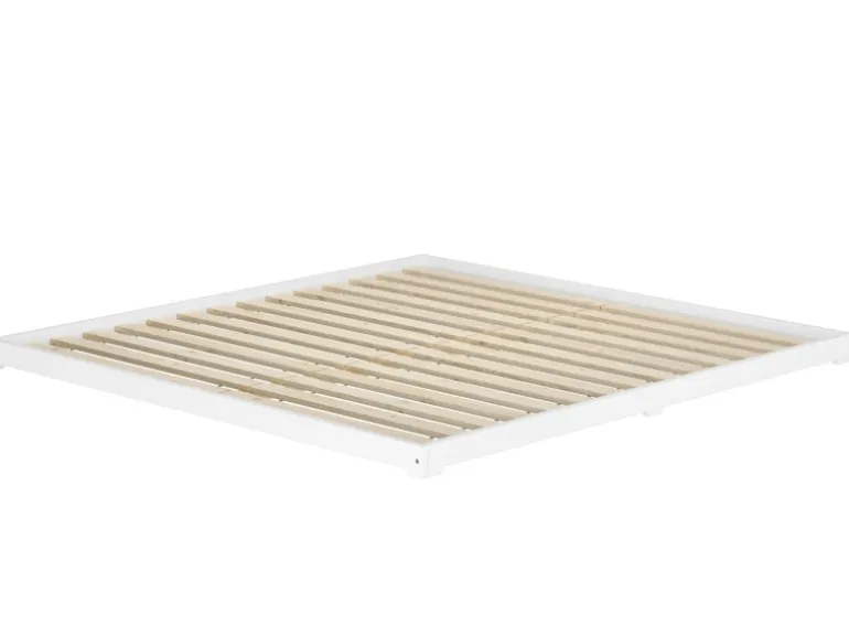 Erst-Holz Weißes Niederflurbett Futonbett Kieferholzbett 180 x 200 Modell 47 ohne Zubehör