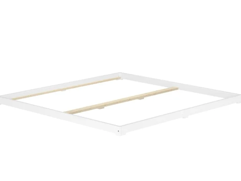 Erst-Holz Weißes Niederflurbett Futonbett Kieferholzbett 180 x 200 Modell 47 ohne Zubehör