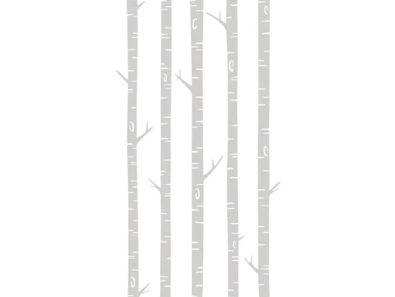 ESTAhome Fototapete Birkenstämme Grau 150 x 279 cm 158924