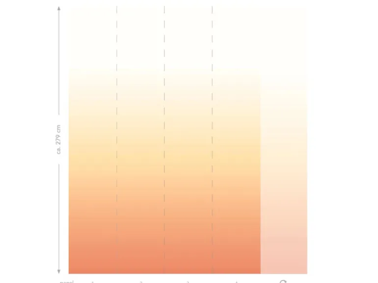 ESTAhome Fototapete Dip-Dye Muster Orange 200 x 279 cm 159255