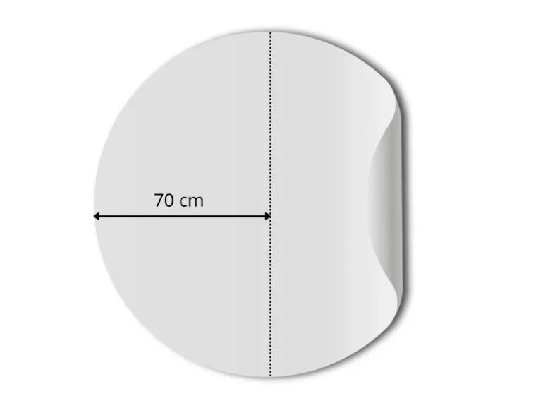 ESTAhome Selbstklebende Runde Tapete Blumenzeichnungen Schwarz-Weiß Ø 140 cm 159109