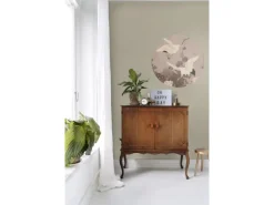 ESTAhome Selbstklebende Runde Tapete Kraniche Graurosa Ø 70 cm 158995