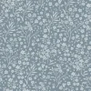 ESTAhome Tapete Blumen Graublau 50 x 900 cm 139885