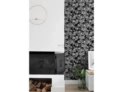 ESTAhome Tapete Funky Blumen Und Paisleys Schwarz Und Weiß 53 Cm X 1005 Cm 136844