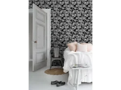 ESTAhome Tapete Funky Blumen Und Paisleys Schwarz Und Weiß 53 Cm X 1005 Cm 136844