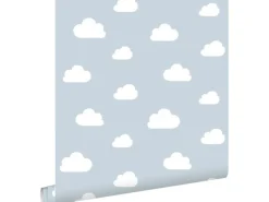 ESTAhome Tapete Kleine Wolken 7386 Himmelblau 0.53 x 10.05 m