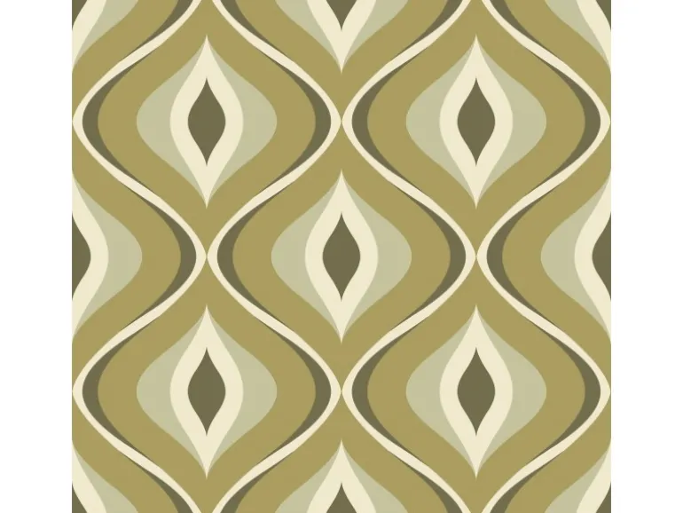 ESTAhome Tapete Retro-Ornamente Graugrün 50 x 900 cm 130987