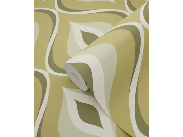 ESTAhome Tapete Retro-Ornamente Graugrün 50 x 900 cm 130987