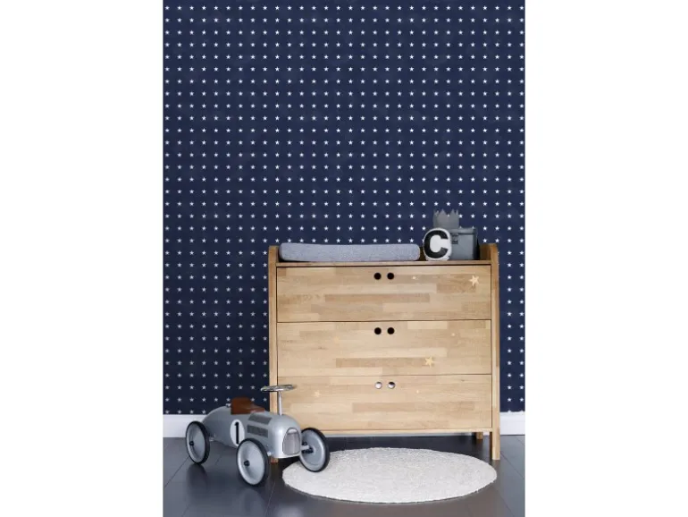 ESTAhome Tapete Sterne Marineblau 53 cm x 10,05 m 136461