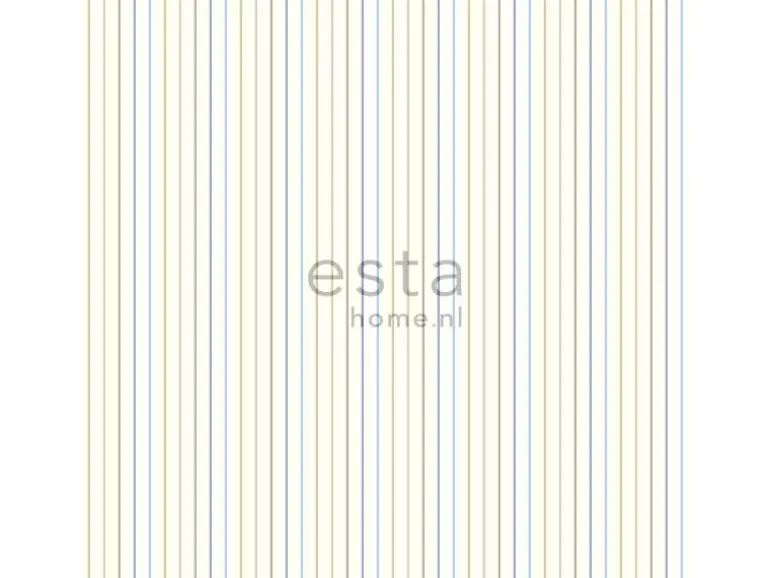 ESTAhome Tapete Streifen Hellblau 53 cm x 10,05 m 137303