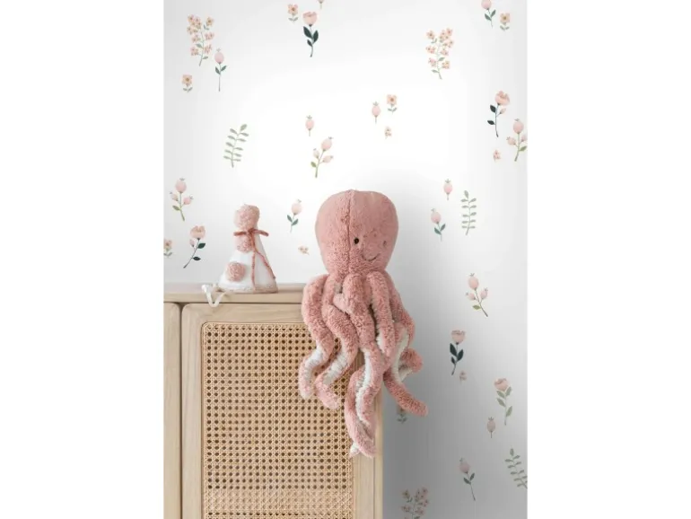 ESTAhome Wandtattoo Blumen Weiß Rosa und Grün 47,5 cm x 66 cm 156114