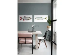 ESTAhome Wandtattoo Fisch Grau und Rot 97 x 48,5 cm 159039