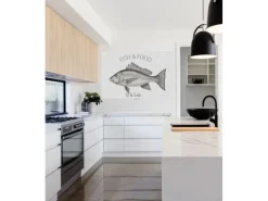 ESTAhome Wandtattoo Fisch Schwarz 145 x 97 cm 159033