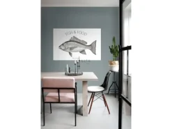 ESTAhome Wandtattoo Fisch Schwarz 145 x 97 cm 159043