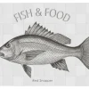 ESTAhome Wandtattoo Fisch Schwarz 70 x 46,5 cm 159036