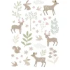 ESTAhome Wandtattoo Hirsche Beige und Grün 33 cm x 47,5 cm 156118
