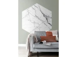 ESTAhome Wandtattoo Marmor-Optik Schwarz-Weiß 140 x 161 cm 159026