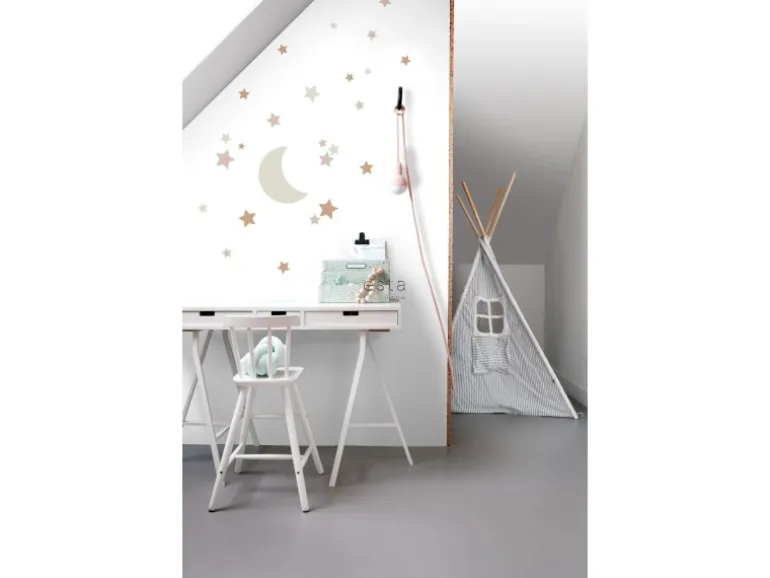 ESTAhome Wandtattoo Sternenhimmel Sandbraun und Terrakotta 47,5 cm x 66 cm 156110