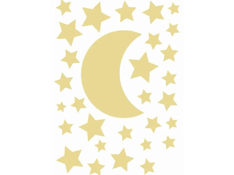 ESTAhome Wandtattoo Sternenhimmel Gelb 47,5 cm x 66 cm 156111