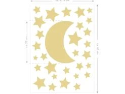 ESTAhome Wandtattoo Sternenhimmel Gelb 47,5 cm x 66 cm 156111