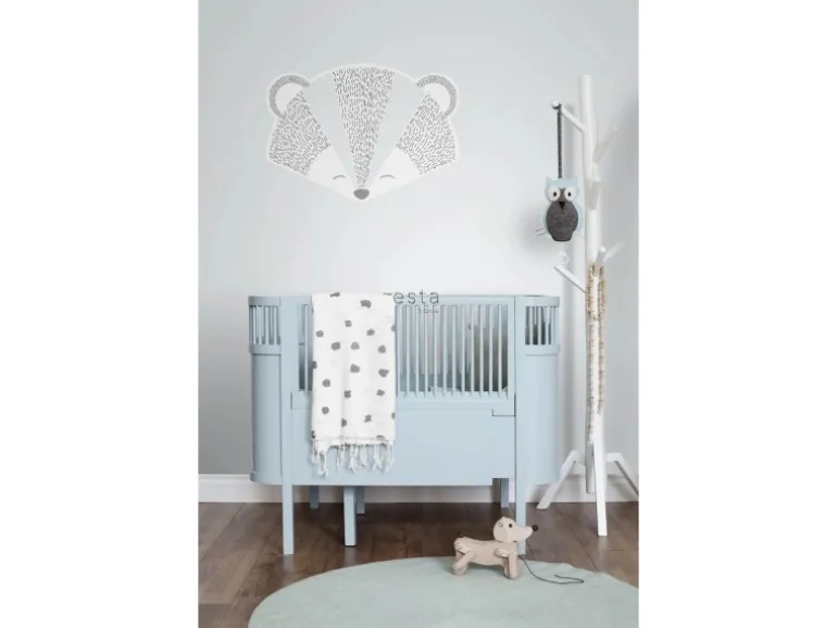 ESTAhome Wandtattoo Tierköpfe Grau und Blau 70 x 51 cm 158967