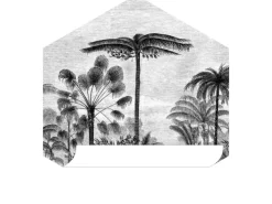 ESTAhome Wandtattoo Tropische Landschaft Mit Palmen Schwarz-Weiß 70 x 81 cm 159000