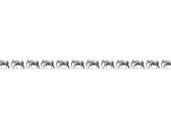 ESTAhome Xxl-Tapetenbordüre Elefant Schwarz und Weiß 400 cm x 23,25 cm 158710