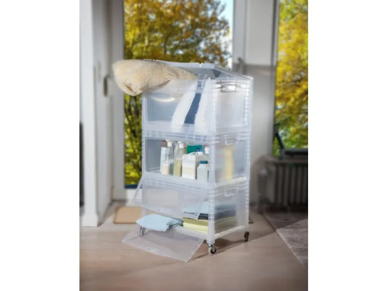 Eurobox-System Box Flap Side 60 x 40 x 32 cm Transparent